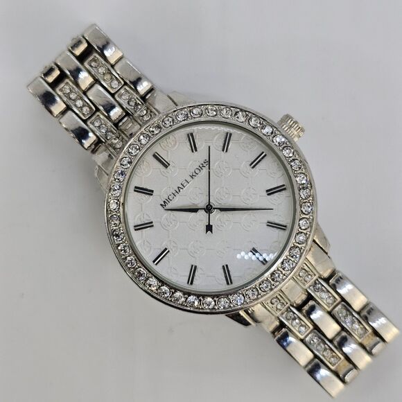 Michael Kors Silver Women's Watch with Crystal Accents - Picture 6 of 13